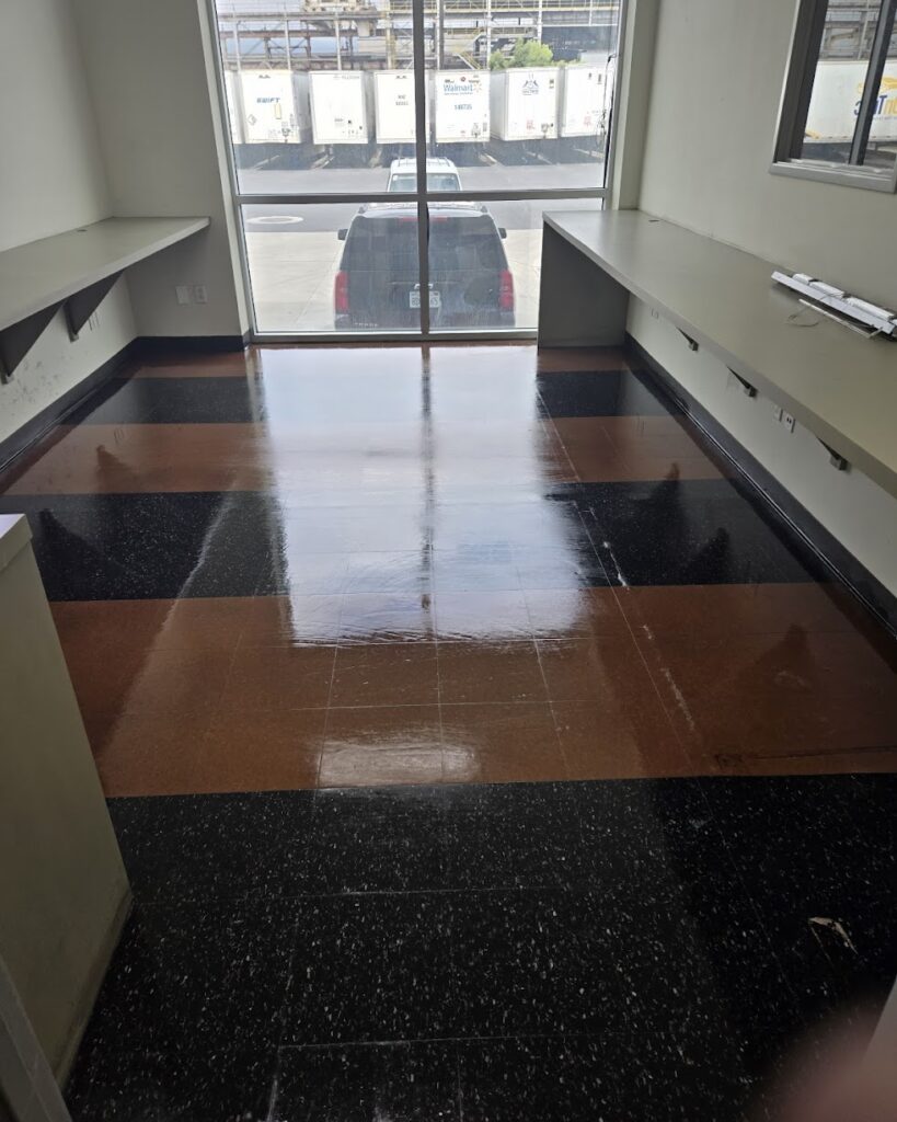 Newly cleaned floor